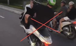 Người đàn ông nước ngoài được mời đến CSGT làm việc do 'bốc đầu xe máy'