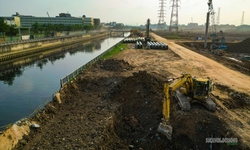 Hà Nội đẩy nhanh thi công hồ điều hòa giảm ngập phía Tây