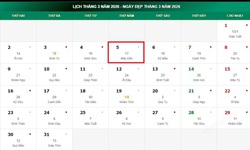 Lịch âm 5/3 - Âm lịch hôm nay 5/3 - Lịch vạn niên ngày 5/3/2026