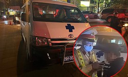 Hà Nội: Tài xế xe biển xanh phục vụ nhà tang lễ vi phạm nồng độ cồn, phương tiện bị niêm phong
