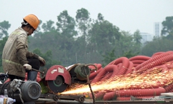 Cầu Ngọc Hồi hối hả thi công nối đôi bờ Hà Nội - Hưng Yên