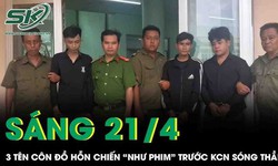 3 tên côn đồ cầm hung khí truy sát nhau kinh hoàng, gây náo loạn trước KCN Sóng Thần