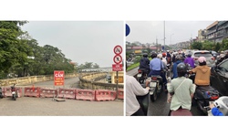 Đi sớm vẫn tắc đường, nhịp sống người Hà Nội xáo trộn vì cấm cầu Long Biên