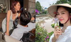 Chụp ảnh cùng bạn diễn kém tuổi, Lê Phương vẫn trẻ đẹp ở tuổi 41