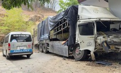 Xe tải lao xuống vực ở Lâm Đồng, 3 người tử vong