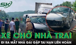 Xe chở nhà trai đi ra mắt nhà gái gặp tai nạn liên hoàn ở Hà Tĩnh khiến nhiều người thót tim