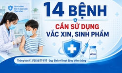 14 bệnh cần sử dụng vắc xin, sinh phẩm