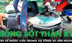 Tài xế sống sót thần kỳ trong vụ tông liên hoàn 10 xe trên Vành đai 3 khiến ô tô con bẹp rúm