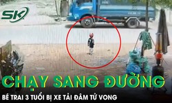 Khoảnh khắc bé trai 3 tuổi bị xe tải đâm tử vong khi bất ngờ chạy sang đường