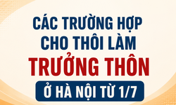 Hai trường hợp Trưởng thôn, Tổ trưởng tổ dân phố cho thôi nhiệm vụ tại Hà Nội từ 1/7