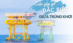 Hai vòng tàu quanh Nhà giàn DK1/2 Phúc Tần: Cuộc gặp gỡ đặc biệt giữa trùng khơi