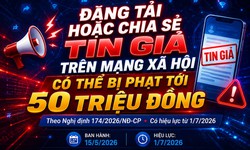 Đăng tải hoặc chia sẻ tin giả trên mạng xã hội có thể bị phạt tới 50 triệu đồng