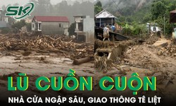 Lũ lớn cuồn cuộn ở Lai Châu: Nhà cửa ngập sâu, giao thông tê liệt
