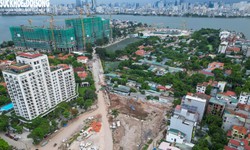 Lộ diện hình hài đường 90m giữa lòng Hồ Tây