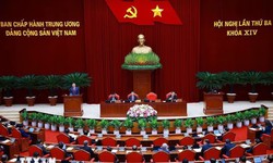 Thông cáo báo chí về ngày làm việc thứ ba Hội nghị lần thứ ba Ban Chấp hành Trung ương Đảng khóa XIV