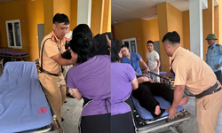 Cảnh sát Quảng Ninh 'mở đường' đưa sản phụ gặp tai nạn, dọa sinh non đi cấp cứu khẩn