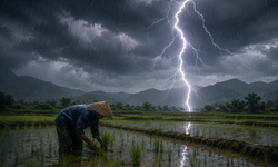 Người đàn ông 31 tuổi bị sét đánh tử vong khi đang làm ruộng ở Lào Cai