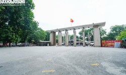 Cận cảnh khu vực sắp xây quảng trường cạnh Công viên Thống Nhất