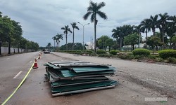 Mặt đường Hoàng Minh Thảo được hoàn trả sau thi công dự án chống úng ngập