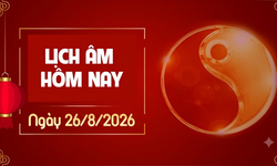 Âm lịch hôm nay 27/8 - Lịch âm 27/8 - Lịch vạn niên ngày 27/8/2026