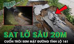 Sạt lở sâu 20m, cuốn trôi 50m mặt đường tỉnh lộ 161 đoạn qua xã Bảo Hà - Lào Cai