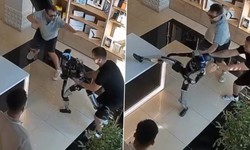 Hy hữu: Robot 'tung cước' vào người khách hàng do bị đẩy giữa ngực