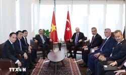 Tổng Bí thư, Chủ tịch nước Tô Lâm gặp Tổng thống Thổ Nhĩ Kỳ bên lề Đại hội đồng Liên hợp quốc