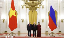 Tổng thống Nga Putin chủ trì Lễ đón Tổng Bí thư, Chủ tịch nước Tô Lâm cùng Phu nhân