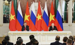 Tổng Bí thư, Chủ tịch nước Tô Lâm và Tổng thống Nga Putin phát biểu với báo chí