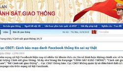 Cảnh báo: mạo danh Cục Cảnh sát giao thông đưa tin sai sự thật trên Facebook