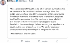 Vợ chồng tỷ ph&#250; Bill Gates ly h&#244;n sau 27 năm chung sống