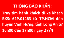 Long An kh&#226;̉n c&#226;́p tìm người li&#234;n quan BN2910