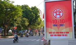 Đường phố Hà Nội rực rỡ chào mừng Kỷ niệm 67 năm Ngày Giải phóng Thủ đô
