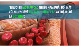 Mỡ máu cao nhiều năm khiến cơ thể đối mặt với tim mạch, huyết áp, đột quỵ