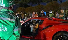 Trích xuất camera vụ siêu xe Ferrari 488 va chạm với xe máy khiến một người tử vong