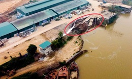 Cảng Hồng Vân sau một tháng đổ sụp xuống sông Hồng giờ ra sao?