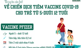 Bộ Y tế: 2 loại vaccine ph&#242;ng COVID-19 ti&#234;m cho trẻ 5 - dưới 12 tuổi từ th&#225;ng 4/2022