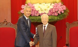 Tổng Bí thư Nguyễn Phú Trọng tiếp Bí thư Trung ương Đảng, Bí thư Thành ủy Vientiane