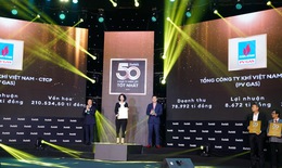 PV GAS lần thứ 10 liên tiếp nhận Vinh danh của Forbes "Top50 Công ty niêm yết tốt nhất Việt Nam năm 2022" – "Top 5 Doanh thu và Lợi nhuận"