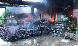 Hải Dương: Một hộ gia đình ở huyện Ninh Giang bị đám cháy thiêu rụi hoàn toàn