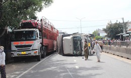 Bình Thuận: Xe tải đâm hàng loạt phương tiện, 2 người tử vong tại chỗ