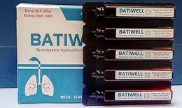 Thu hồi toàn quốc thuốc Batiwell trị nhiễm khuẩn đường hô hấp do vi phạm chất lượng mức độ 2
