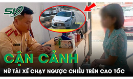 Clip nữ tài xế chạy xe ô tô 4 chỗ ngược chiều trên cao tốc Nội Bài - Lào Cai