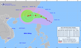 B&#227;o Koinu đổi hướng, giật cấp 17, đang di chuyển nhanh v&#224;o Biển Đ&#244;ng