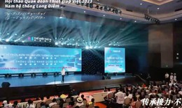 Xác minh dòng chữ 'lạ' xuất hiện tại sự kiện hội thảo du lịch MICE ở Quảng Ninh