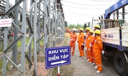 Phối hợp c&#225;c lực lượng diễn tập ứng ph&#243; sự cố lưới điện truyền tải