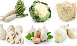 7 loại rau củ quả m&#224;u trắng tốt cho sức khỏe