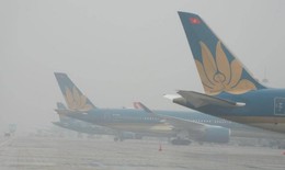 Nhiều máy bay không thể hạ cánh xuống sân bay Nội Bài do sương mù