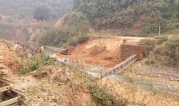 Sập cầu tạm thủy điện ở Lai Châu khiến khiến 3 người thương vong