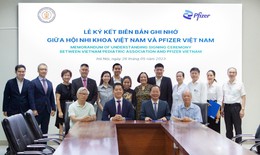 Lễ k&#253; kết Bi&#234;n bản ghi nhớ hợp t&#225;c chăm s&#243;c sức khỏe trẻ em giữa Pfizer Việt Nam c&#249;ng Hội Nhi khoa Việt Nam